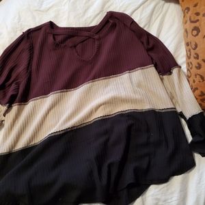 Maurices thermal criss cross front long sle